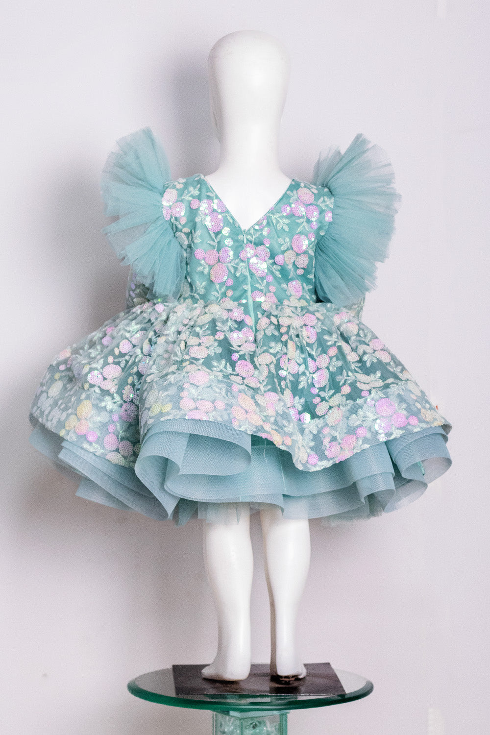 Pretty Green Embroidered Dress