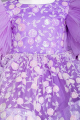 Lavender Embroidered Dress