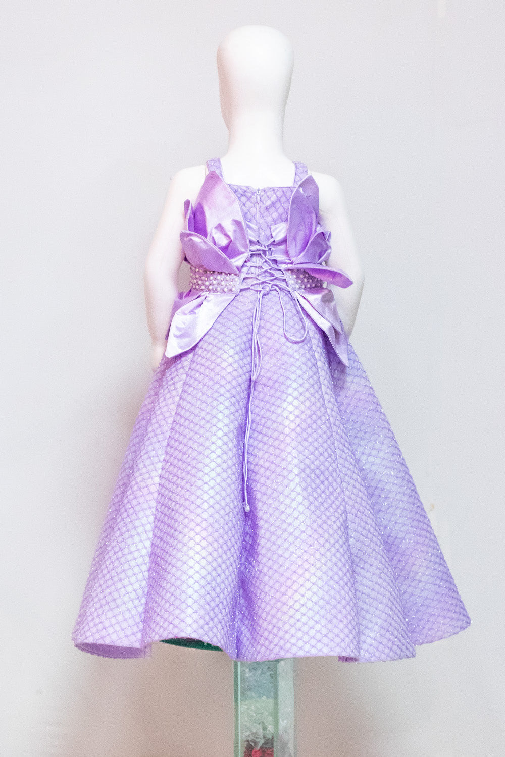 Lavender Ball Gown with Detachable Yoke Design