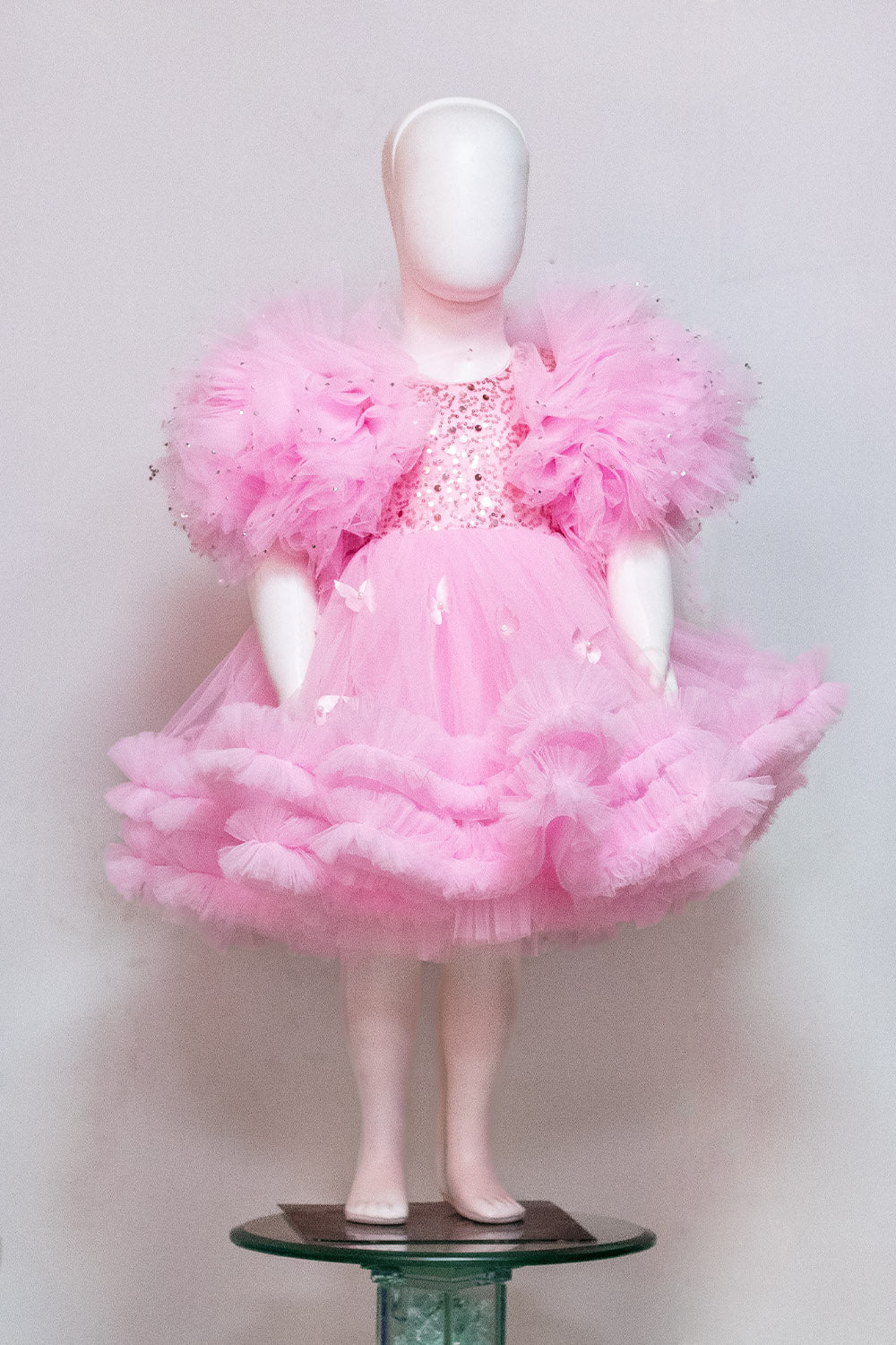 Baby Pink Barbie Dress with Trail