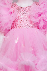 Baby Pink Barbie Dress with Trail
