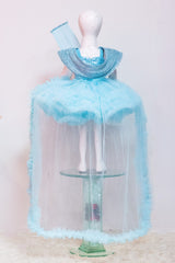 Sky Blue Princess Theme Ruffled Dress