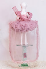 Onion Pink Princess Theme Ruffled Dress