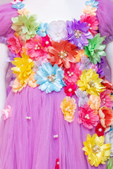 Lavender 3D Flower Gown
