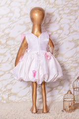 White Pink Butterfly Dress