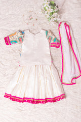 White and Pink Lehenga