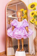 Lavender Butterfly Organza Dress