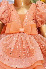 Orange Color Birthday Dress