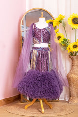 Dark Lavender Mermaid Style Lehenga Set