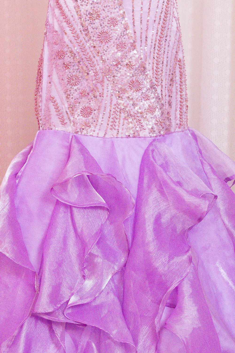 Lavender Mermaid Skirt Top Set