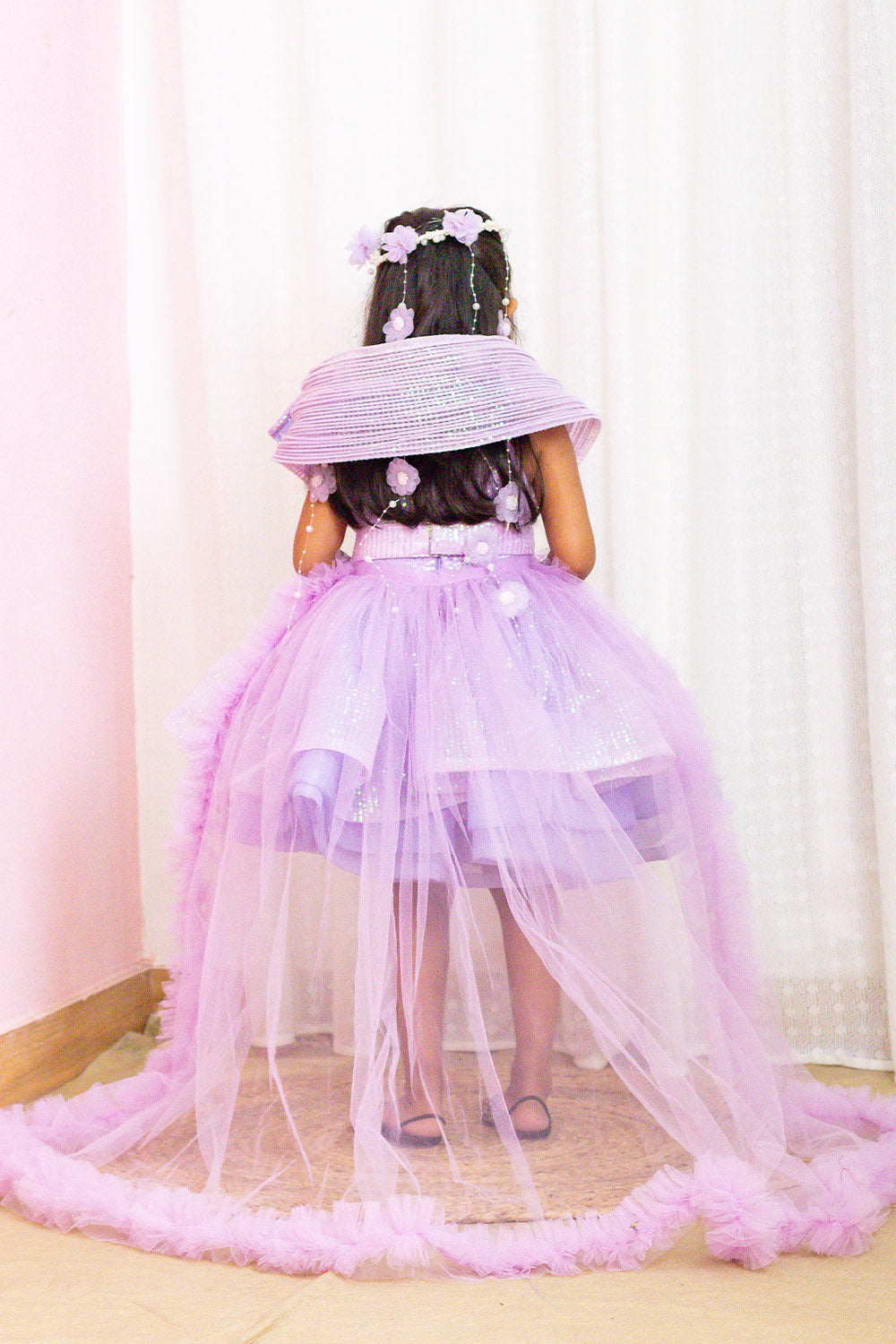 Lavender Net And Sequins Princess Dress