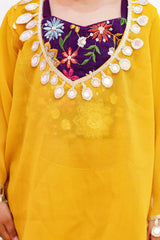 Haldi Special Yellow and Wine Coord Set