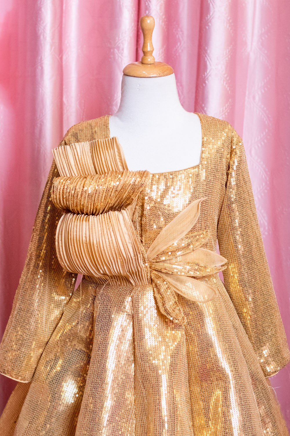 Golden Sparkle Princess Ball Gown