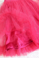 Pink Shimmer Net Lehenga