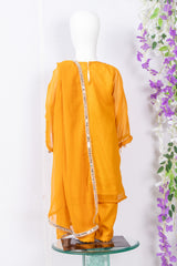 Mustard Georgette Ethnic Suit