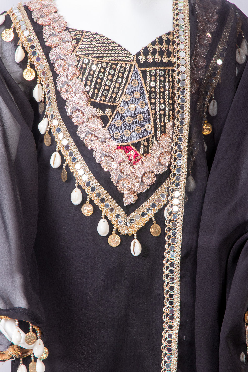 Black Georgette Ethnic Suit