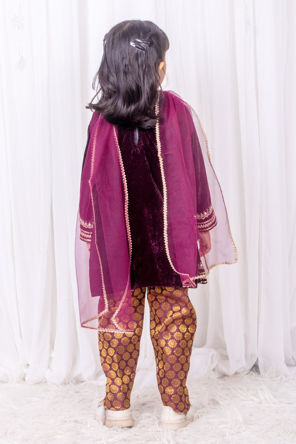 Wine Velvet and Brocade Suit