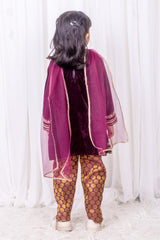 Wine Velvet and Brocade Suit