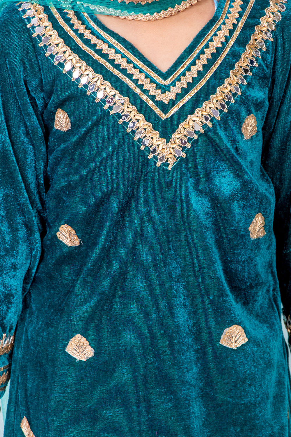 Teal Blue Velvet and Brocade Suit