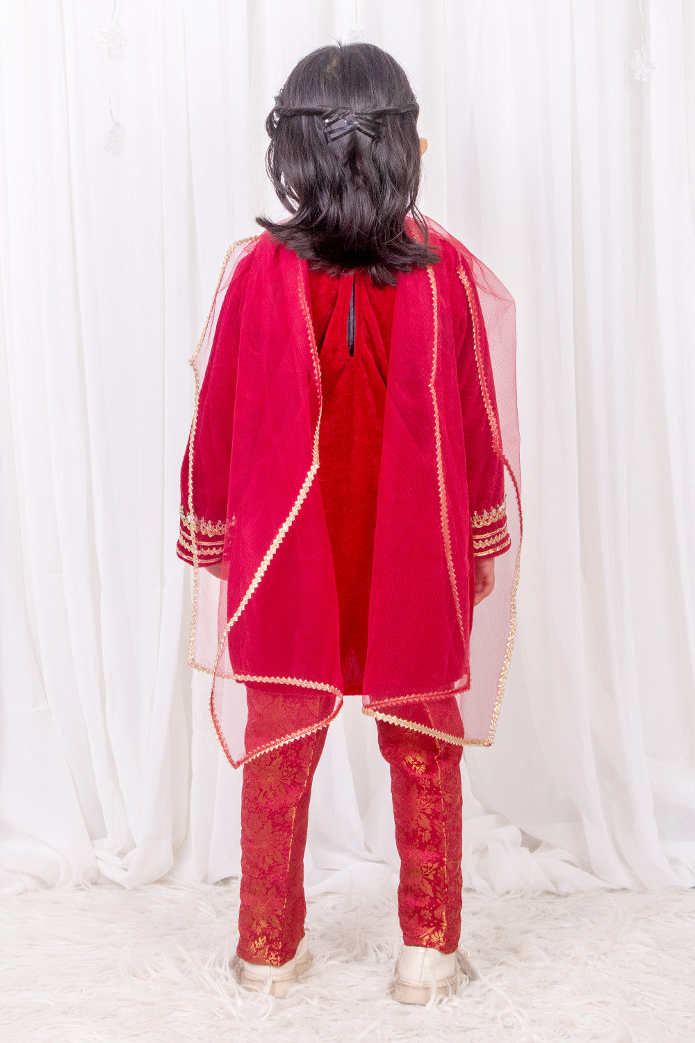 Maroon Velvet and Brocade Suit