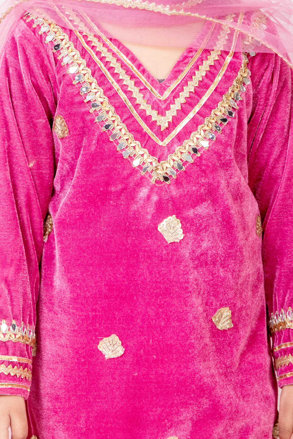 Baby Pink Velvet and Brocade Suit