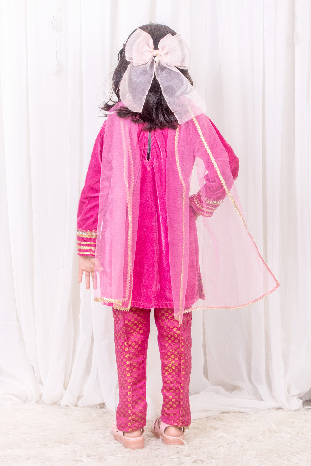 Baby Pink Velvet and Brocade Suit