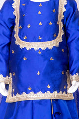Royal Blue Silk Lehenga