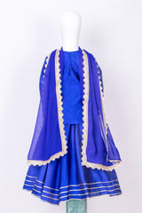 Royal Blue Silk Lehenga