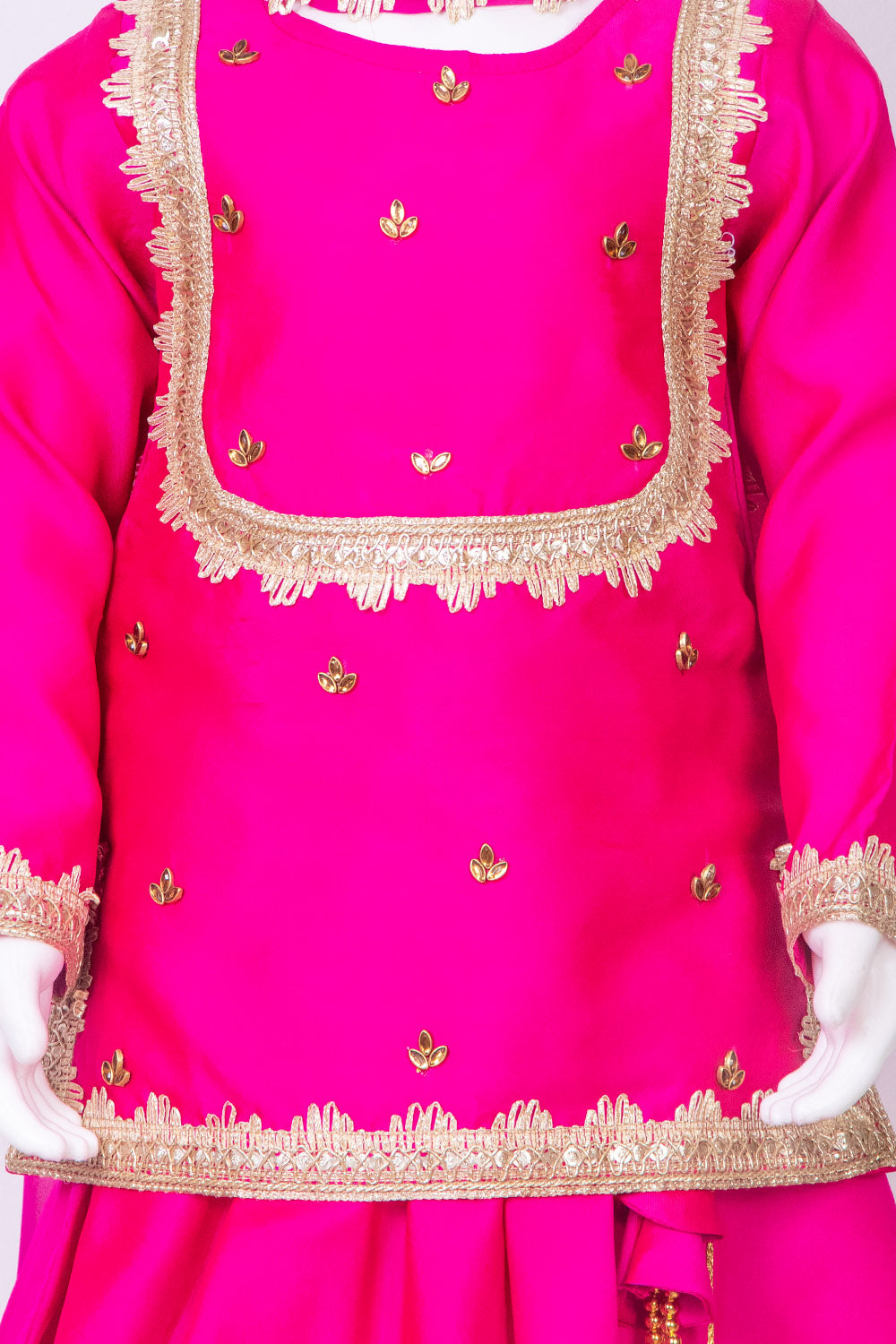 Magenta Pink Silk Lehenga