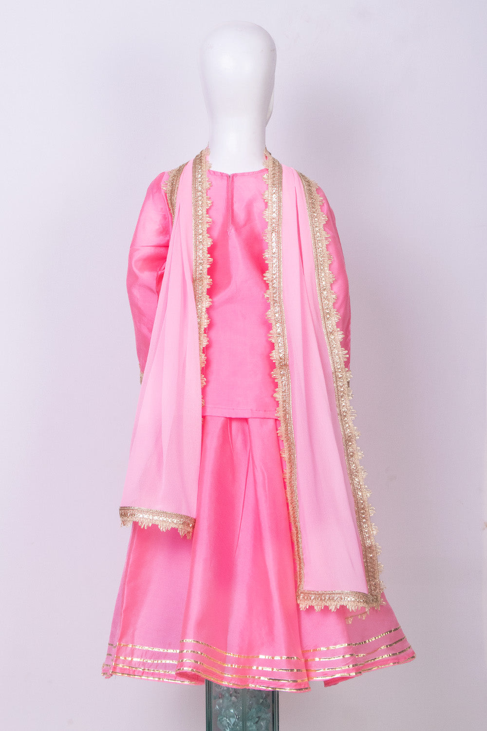 Baby Pink Silk Lehenga