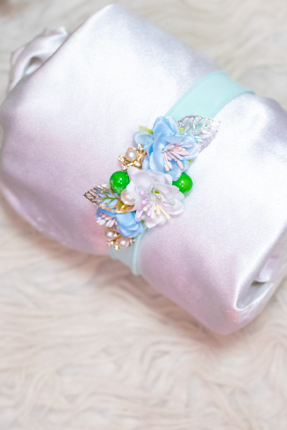 Pastel Floral Beaded Hairband for Girls