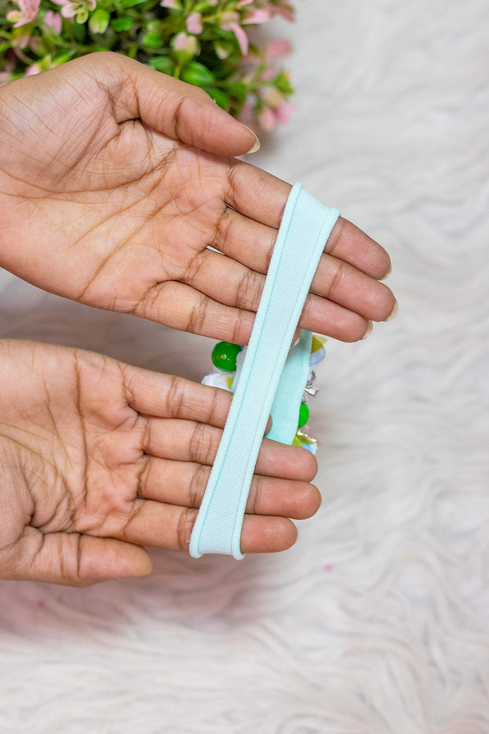 Pastel Floral Beaded Hairband for Girls