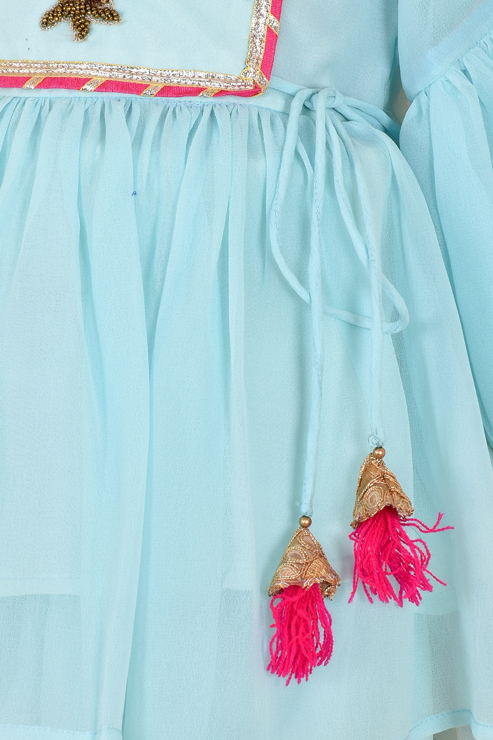 Ice blue Kids kurta pant set
