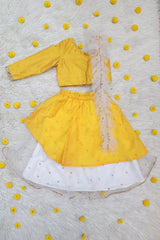 Yellow White Beautiful Lehenga