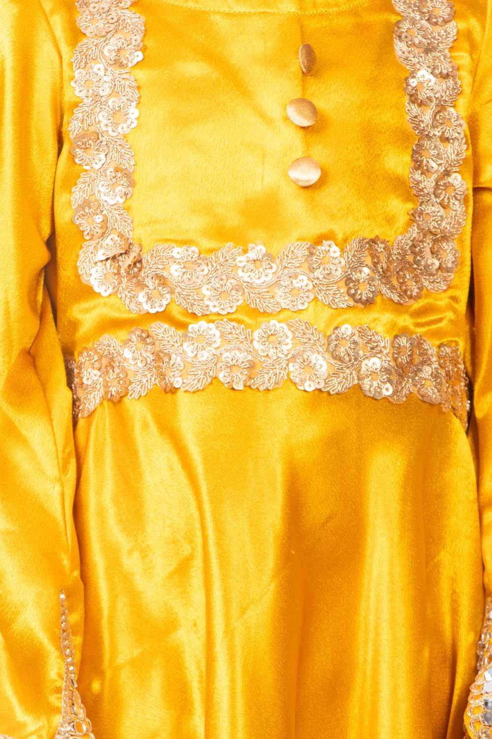 Yellow Satin Patiala Suit