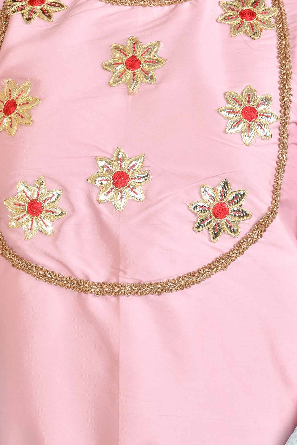 Peach and Green Lahenga Set
