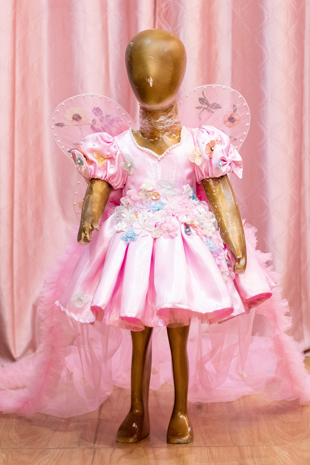 Pink Fairy Butterfly Party Dress for Girls