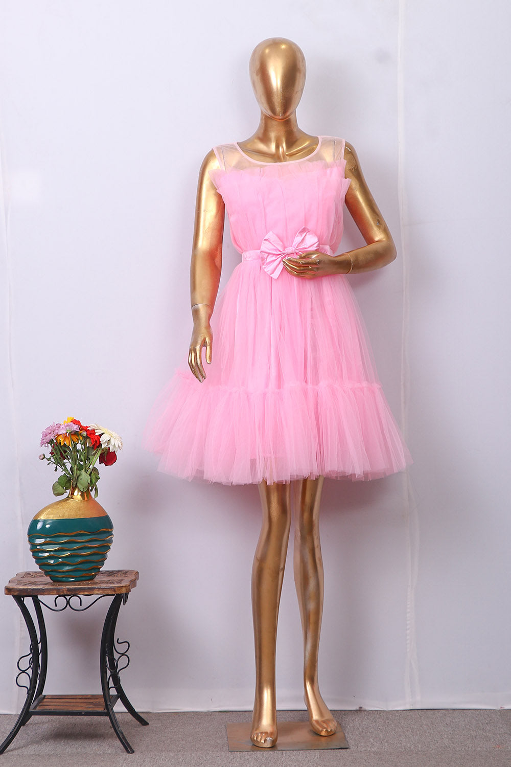 Baby Pink Ruffled Mother Daughter Combo set