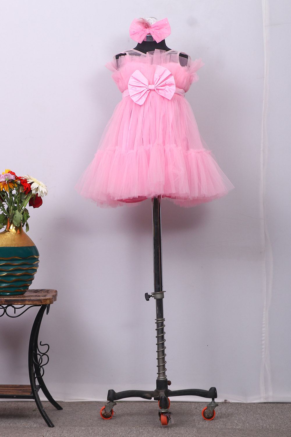 Baby Pink Ruffled Mother Daughter Combo set