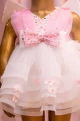 White And Pink Butterfly Theme Fairy Dress