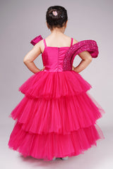 Magenta Pink Structured Gown