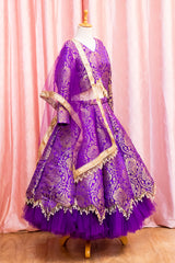Royal Amethyst Brocade Lehenga Set