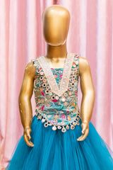 Kids Embroidered Skirt Top