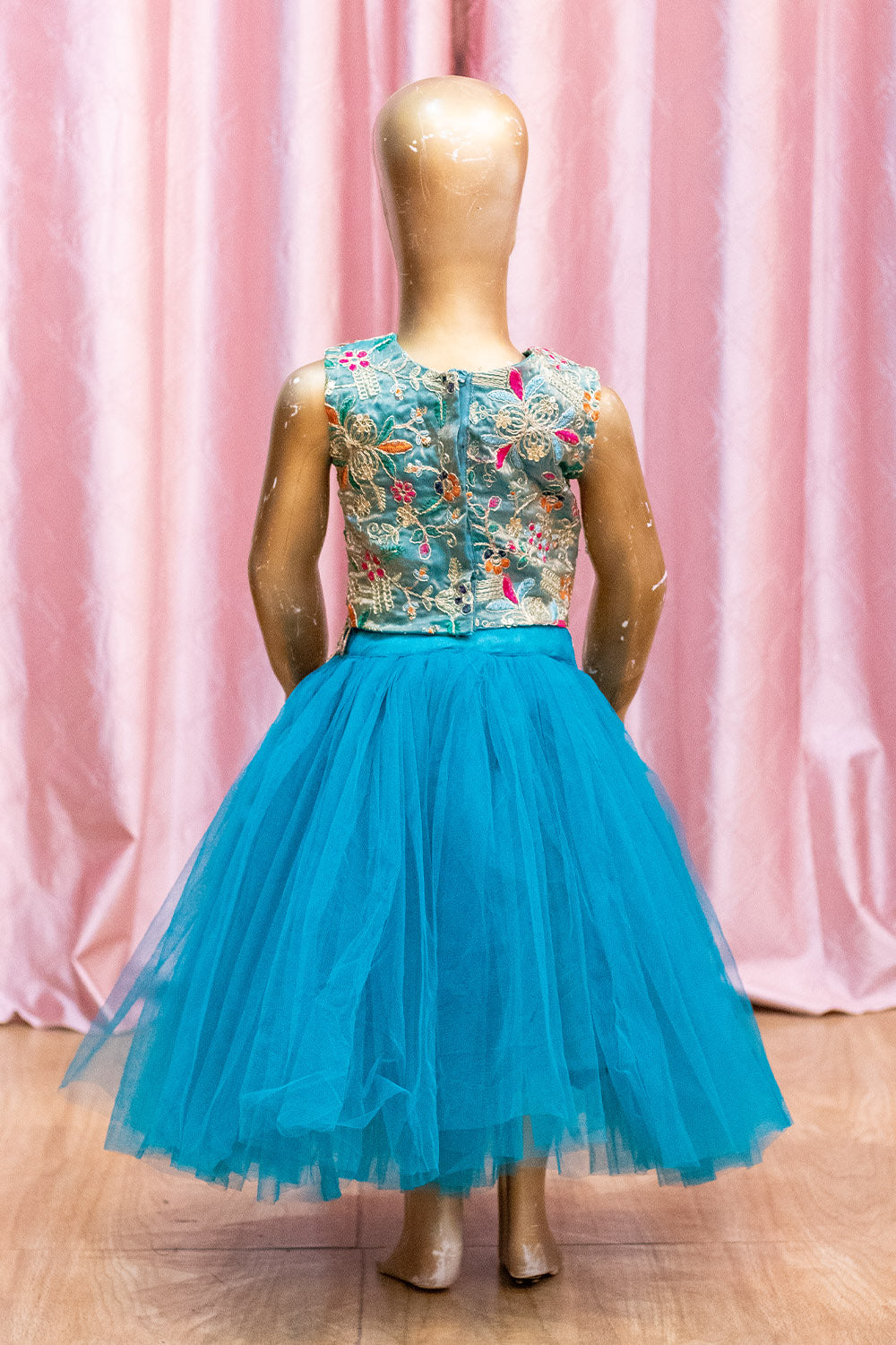 Kids Embroidered Skirt Top