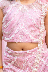 Baby Pink Shimmer Mermaid Lehenga