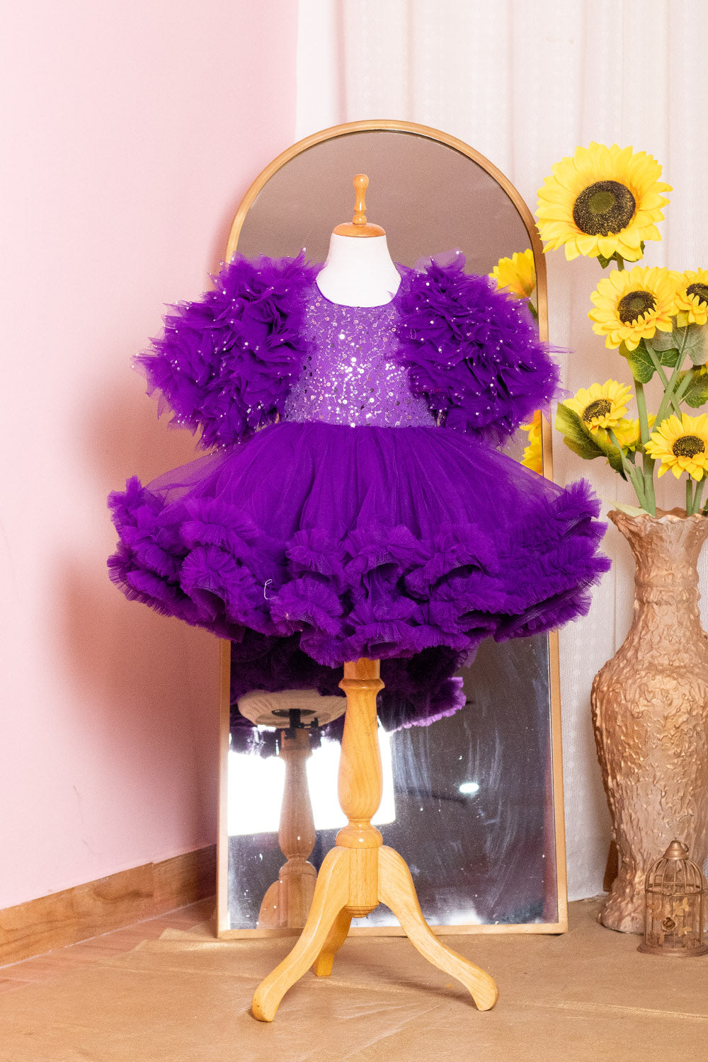 Purple Barbie Dress with Trail