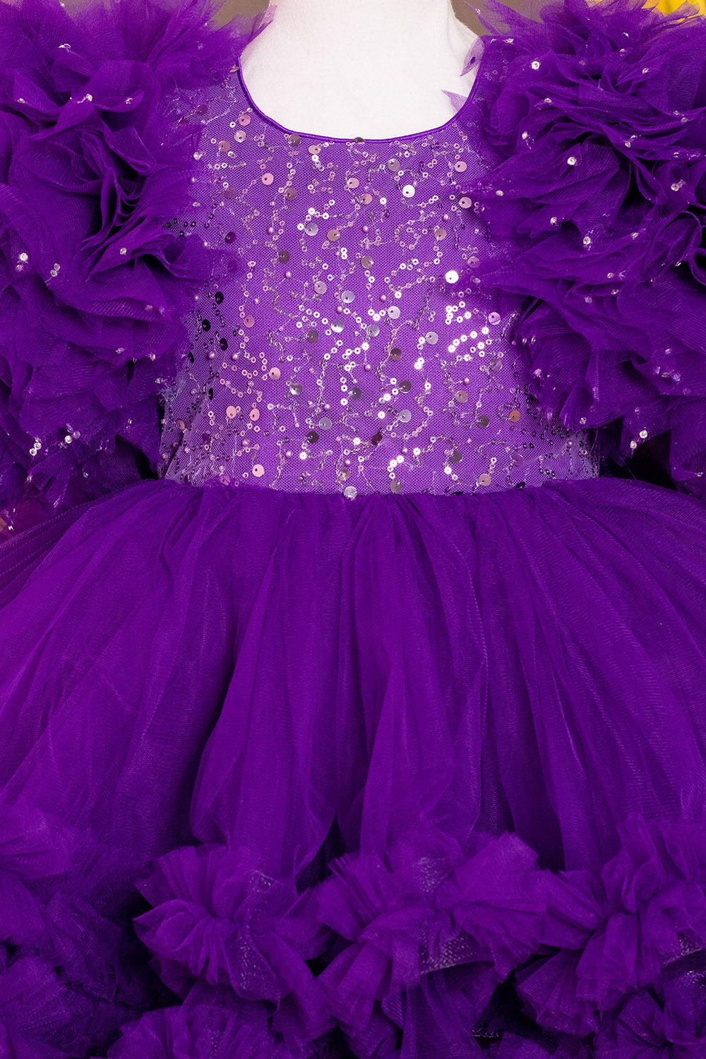 Purple Barbie Dress with Trail