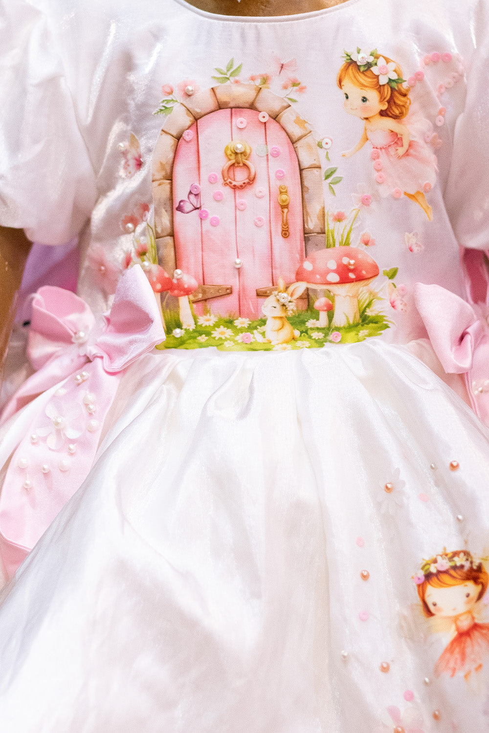 Girls Fairy Print Party Frock