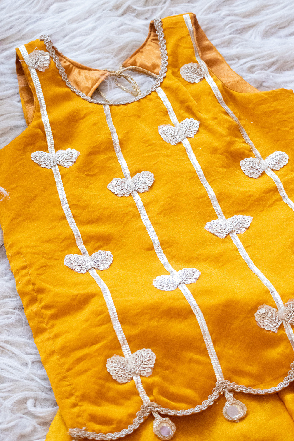 Yellow Gota Patti Sharara Suit Set