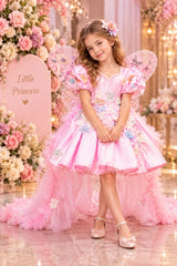 Pink Fairy Butterfly Party Dress for Girls